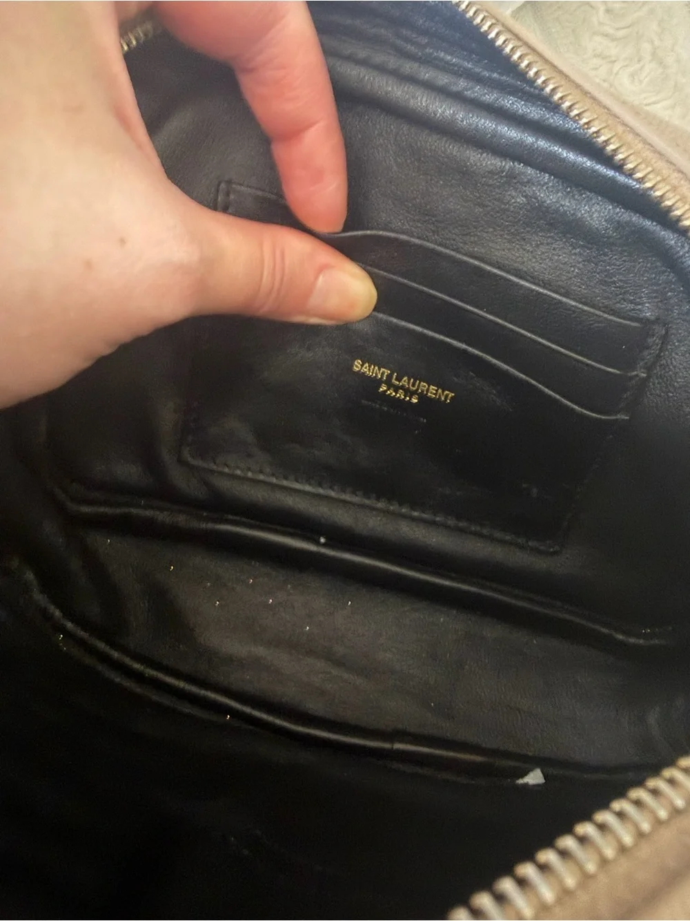 Saint Laurent Beige Lou camera bag
